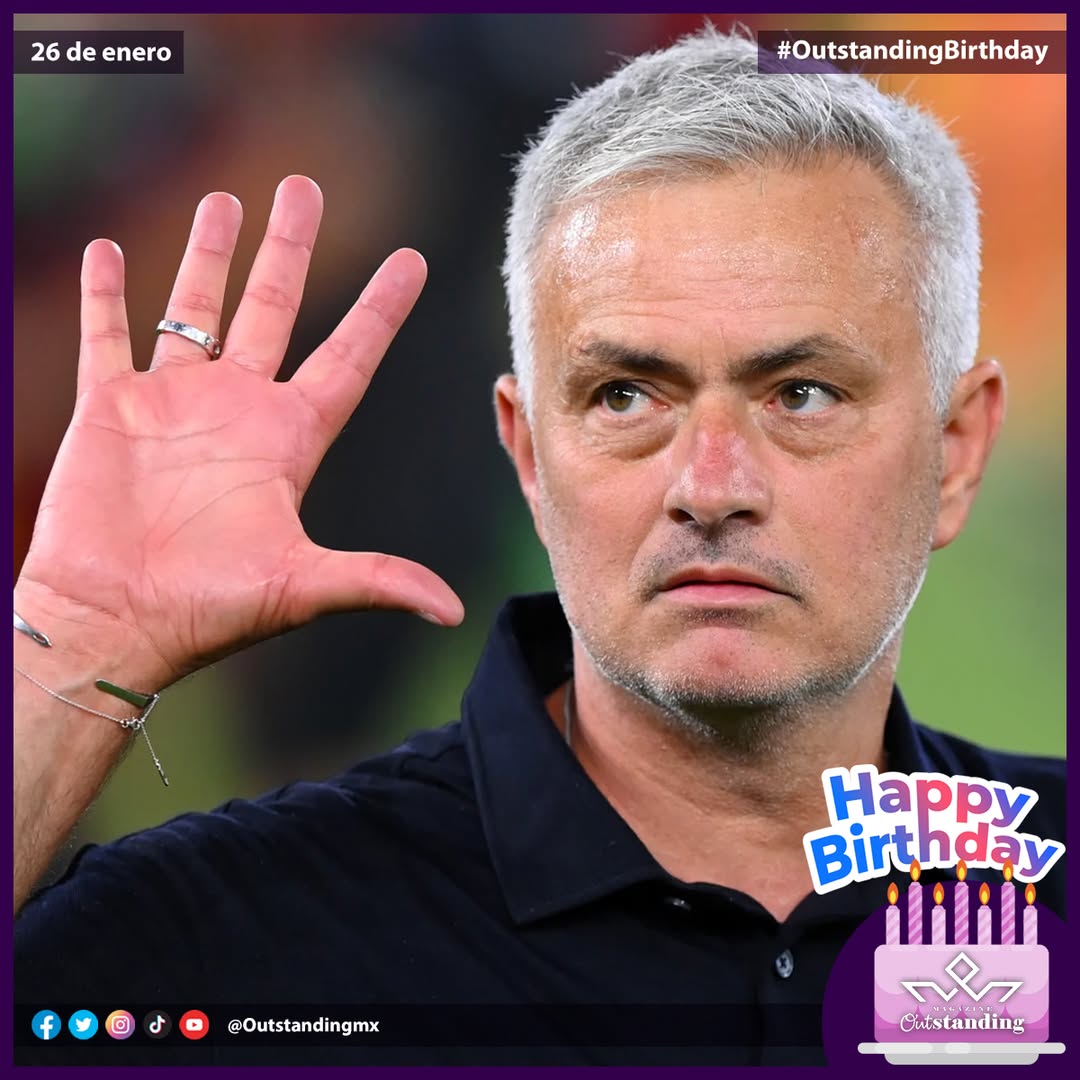 Outstandingmx's tweet image. 🥳 Hoy es un día muy "Special", el entrenador portugués de fútbol José Mourinho, conocido como "The Special One" cumple años.
¡Muchas felicidades!🎂

#OutstandingBirthday #OutstandingMan #OutstandingFutbol