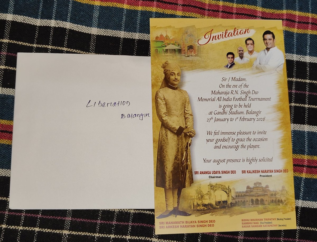 LBalangir's tweet photo. Thanks to Hon'ble MLA Balangir @DeoKalikesh sir  for inviting our organization to the event of RN Singdeo Memorial all india  football tournament . @SatyanarayanHo4 @StarSportsIndia https://t.co/Hkhj6NrGUN
