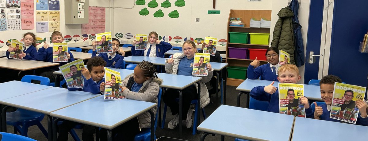 AbbeyPrimary's tweet image. Our #ClassLibrarians enjoyed looking through the new @authorfy #Bookdrop newsletter and @Scholastic book club magazine. These resources were great for stimulating book talk. They will be sharing them in their classrooms tomorrow along with our #Reading newsletter. @OpenUni_RfP