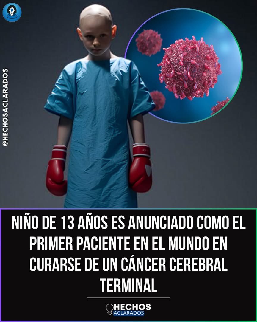 vkyoficialmx's tweet image. Lucas, un niño de 13 años, se ha convertido oficialmente en la primera persona en la historia en superar un glioma pontino intrínseco difuso (DIPG), un tipo de cáncer cerebral raro y extremadamente agresivo que hasta ahora se consideraba 100% mortal. 

Diagnosticado a los 6 años…