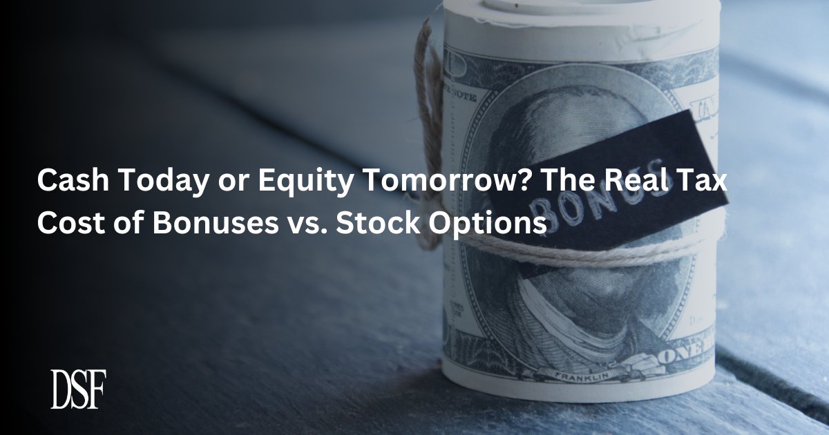 New year, new bonus. Should you opt for cash or stock options? If you’re weighing a cash payout against employee stock options, the tax implications can be significant. 

Read our latest blog for a clear breakdown of the pros and cons of each option: ow.ly/RkEL50Y3N6u