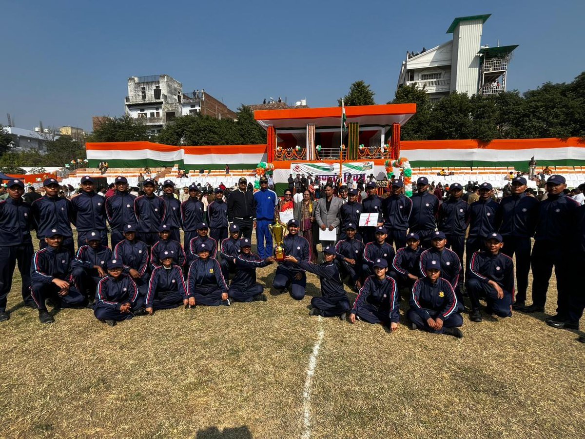 Our school (1618191) proudly secured 1st Position in the parade  event held at the occasion of 77th Republic Day celebration held at Dr Sahib Singh Verma Stadium and was honoured by the district magistrate west.
#RepublicDay