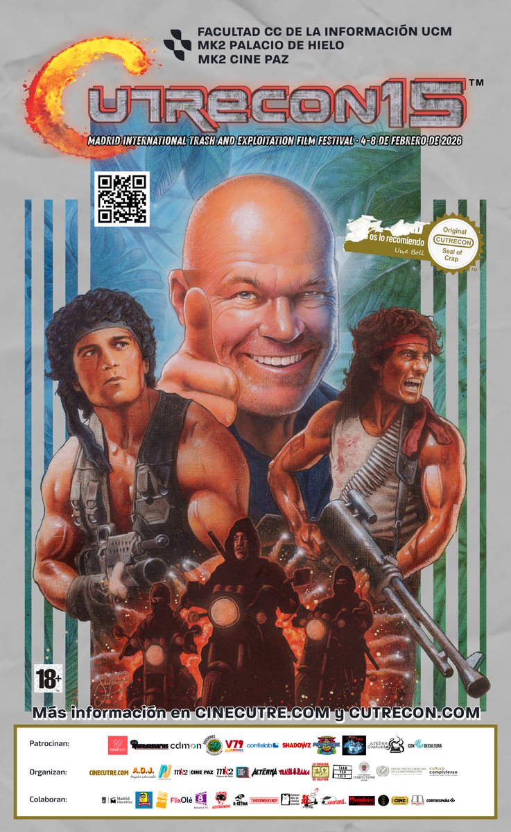 💩 POSTER OFICIAL CUTRECON XV💩

Un UWE BOLL especialmente feliz y pizpireto os da la bienvenida a la decimoquinta edición de #CutreCon desde el espectacular cartel de GUILLERMO DE LA PEÑA. ¡Acción desatada del 4 al 8 de febrero!

Info y entradas en cutrecon.com.