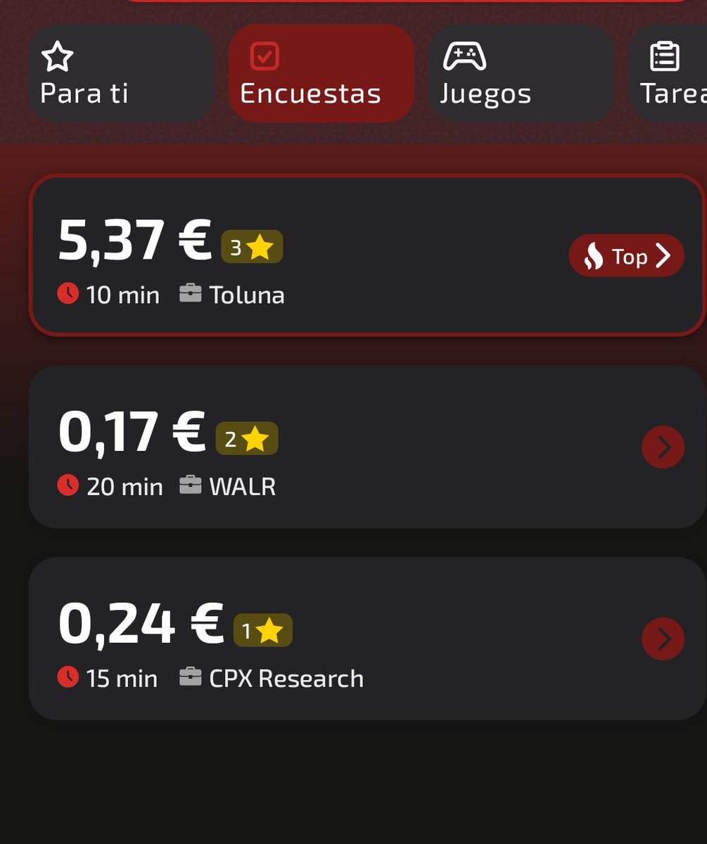 ChollosHBAR's tweet photo. 🎁💸 Acabo de sacar 5,37€ en 10 minutos respondiendo una encuesta con AttaPoll.
Sí, 10 minutos, hasta ahora la más buena había sido de 3,20€.
Esto ya se está poniendo interesante
Si entras con este link, empiezas con 0,40€ gratis: 👇

🔗https://t.co/CHuPkAhfZ8
Código: zbjsr https://t.co/0Gx5GQyMx7