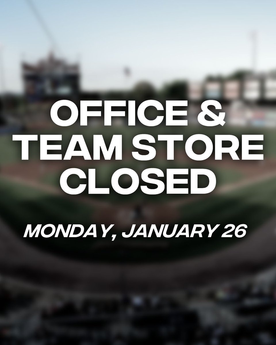 Due to the snowstorm, our Front Office and Team Store will be CLOSED today (1/26). The Front Office will reopen at 8:30 A.M. on Tuesday (1/27).

Our staff is working remotely today and available via email.

Stay safe and warm!