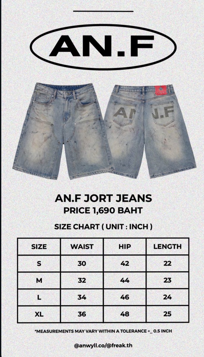 theoneyin's tweet image. ANWYLL. CO IGs update 20260126

🔹 AN.F Baggy Jeans
🛒 Price 1,990฿

🔹 AN.F Jort Jeans
🛒 Price 1,690฿

#ANF #ANWYLL 
#ANWYLLxFREAK #yinyin_anw