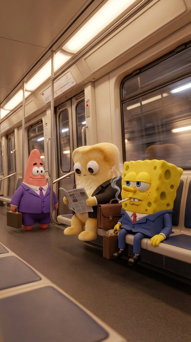pookie_app's tweet photo. Multiverse collapse, Tos working in the Bikini Bottom.#MultiverseAtWork #CartoonOffice  #PookieVerse #funny #meme https://t.co/0OJdTQAuqV