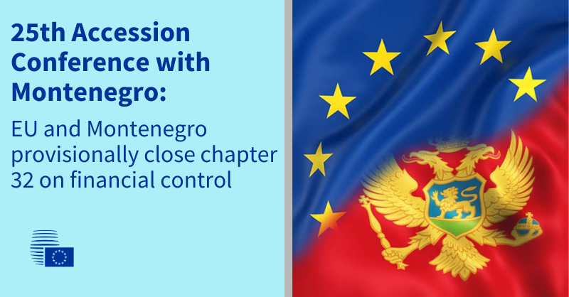 25th accession conference with Montenegro 🇪🇺🇲🇪 closes negotiating chapter 32 on financial control

Read more 👇
link.europa.eu/w7qmRp