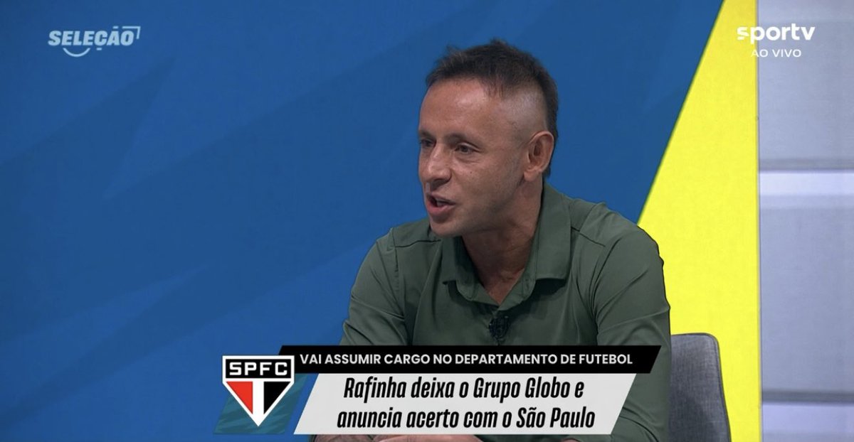 futebol_info's tweet image. ⚠️ Agora! Rafinha anuncia saída da Globo e vai trabalhar no departamento de futebol do São Paulo.

“Quando o São Paulo me chama, não é um chamado, é uma convocação”, disse o ex-lateral.

📸 Reprodução/Sportv