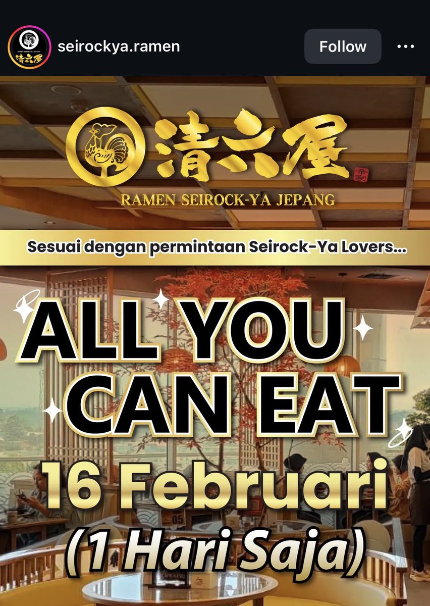 DAMNNN Ramen Seirock-ya ada all you can eat coyyyy