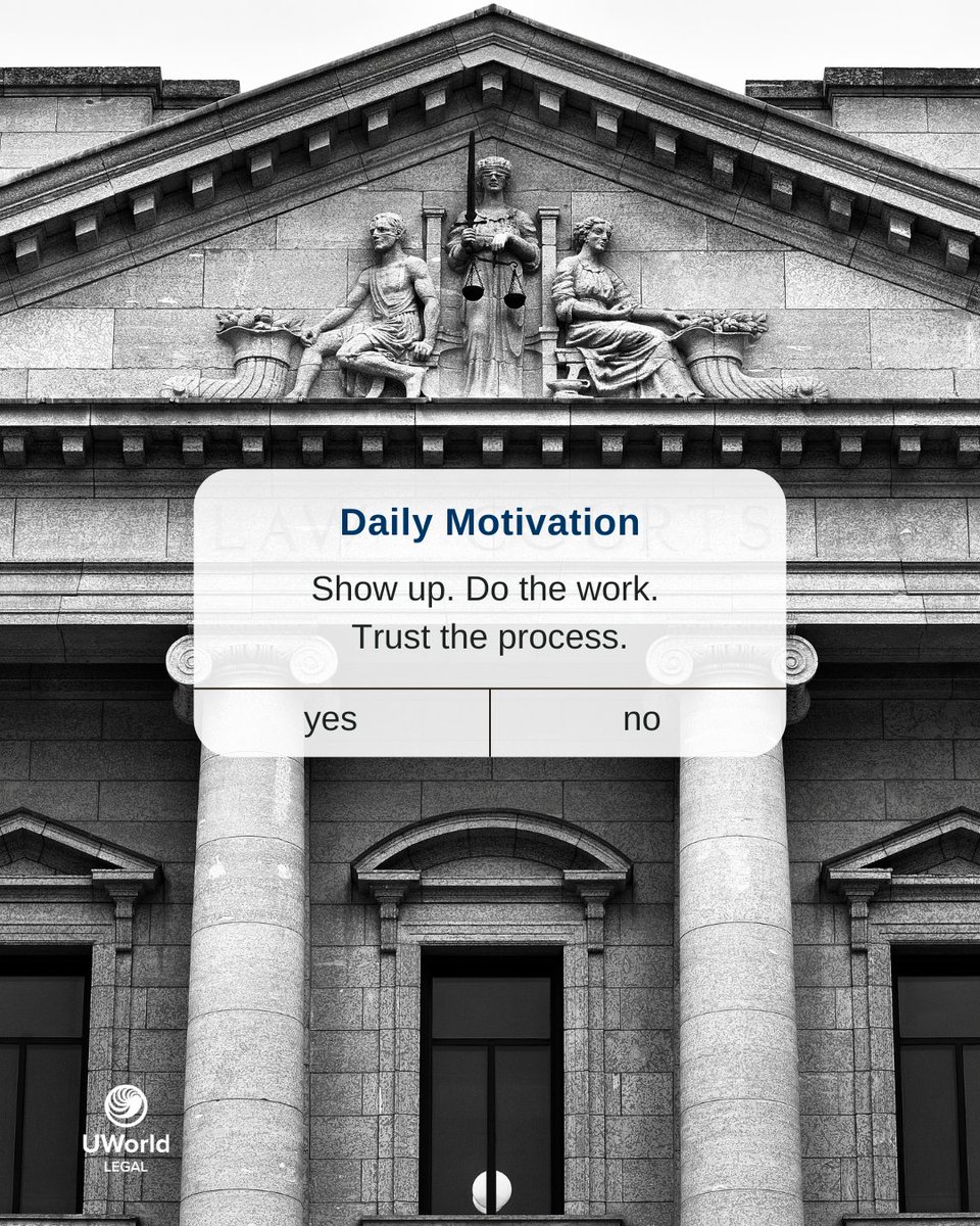 UWorldLegal's tweet photo. Not every day feels motivating. That doesn’t mean it isn’t working. https://t.co/DvZZE8hRhw