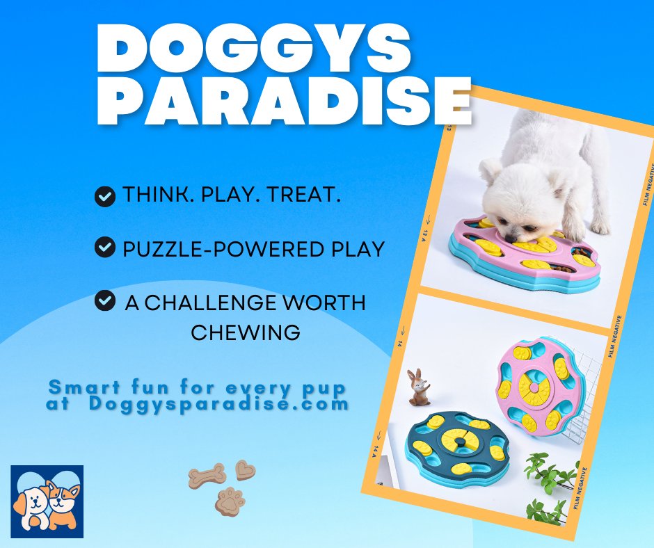 doggysparadise's tweet image. This pup is putting their brain to work with an interactive dog puzzle toy, designed to dispense treats while keeping dogs mentally stimulated and happily engaged.
Enrich playtime with Doggysparadise.com

#DoggysParadise #DogPuzzleToy #InteractiveDogToy #PetEnrichment