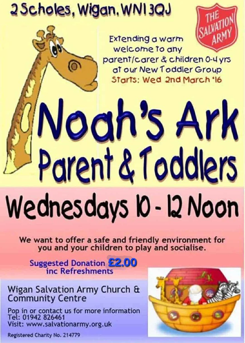 Tuesday and Wednesday mornings, our Toddler Groups include a simple craft, a song time, drinks and toast. See you there.