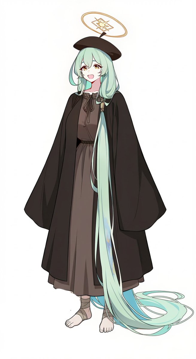 #フロムソフトウェア製ブルーアーカイブ 
「ユメ」画家。体が悪く、けれど絵を描くことにはこだわりがある。フロム世界のテクスチャがブルアカ世界に上書きされた結果誕生。腐っていく一方の絵画世界をなんとか繋ぎとめようとしてはいるが、もはや……。館にはもう一人、ピンクの髪をした子がいる。 