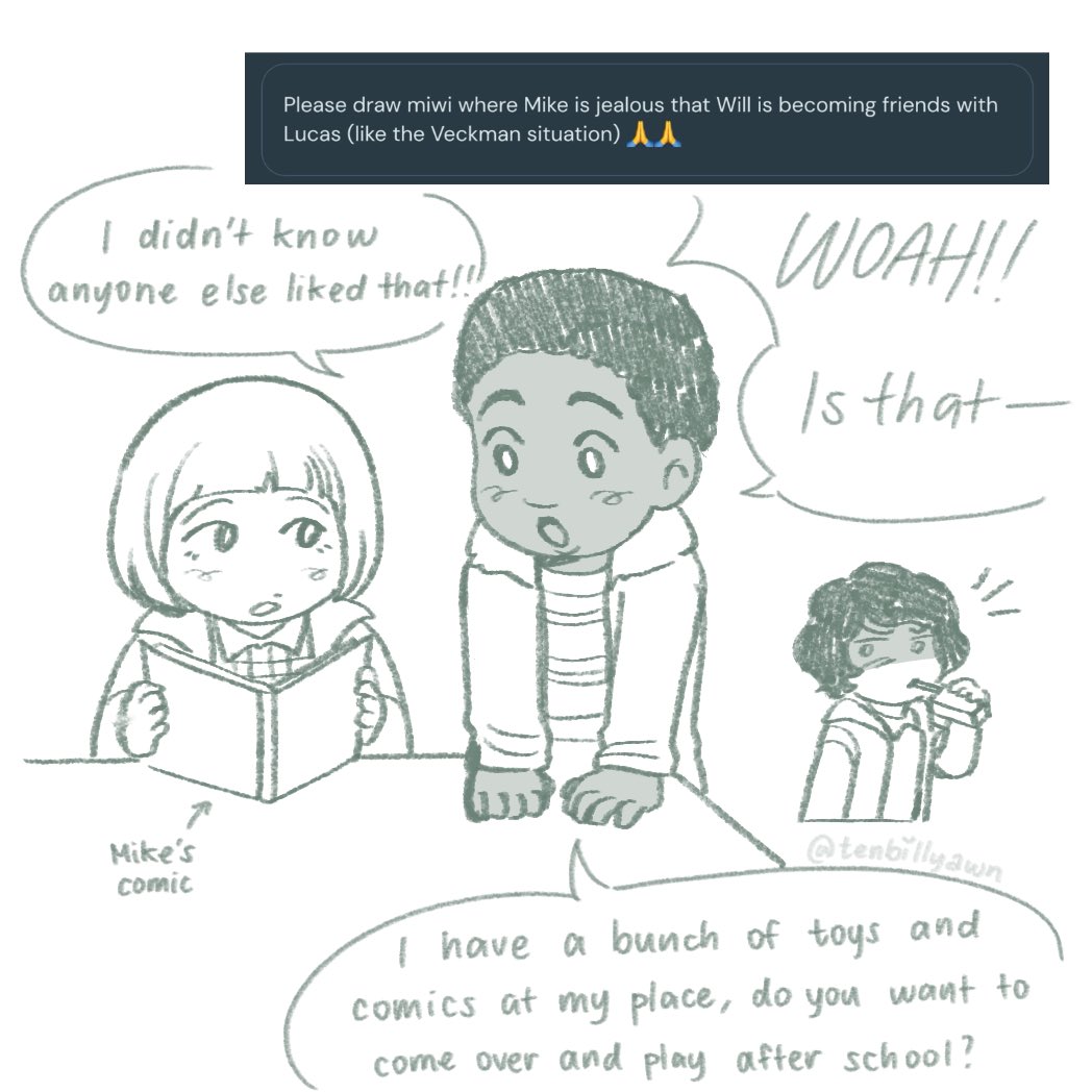 tenbillyawn's tweet image. kofi request #4! michael, sharing is caring btw… 

#byler