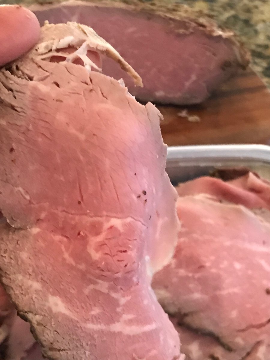 Smoked a chuck shoulder Saturday. Gossamer slices y’all! 😎