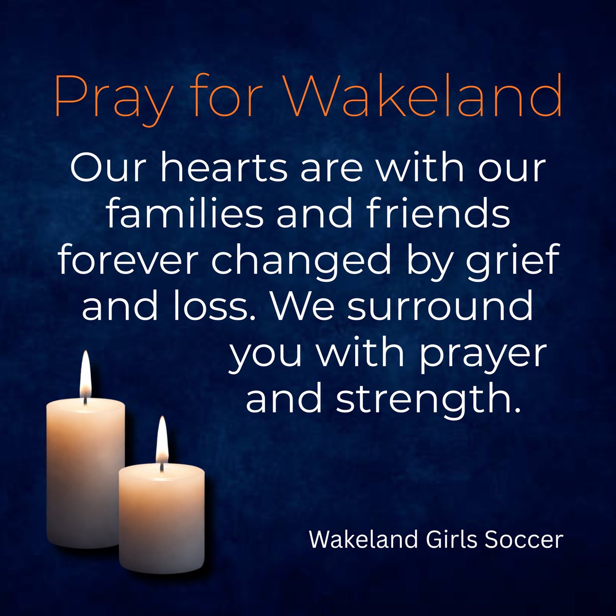 Our hearts are heavy as we grieve the loss of a member of our soccer family and pray for another student fighting for healing. Please keep all affected families, friends, and teammates in your prayers. We stand together in heartbreak and hope.
