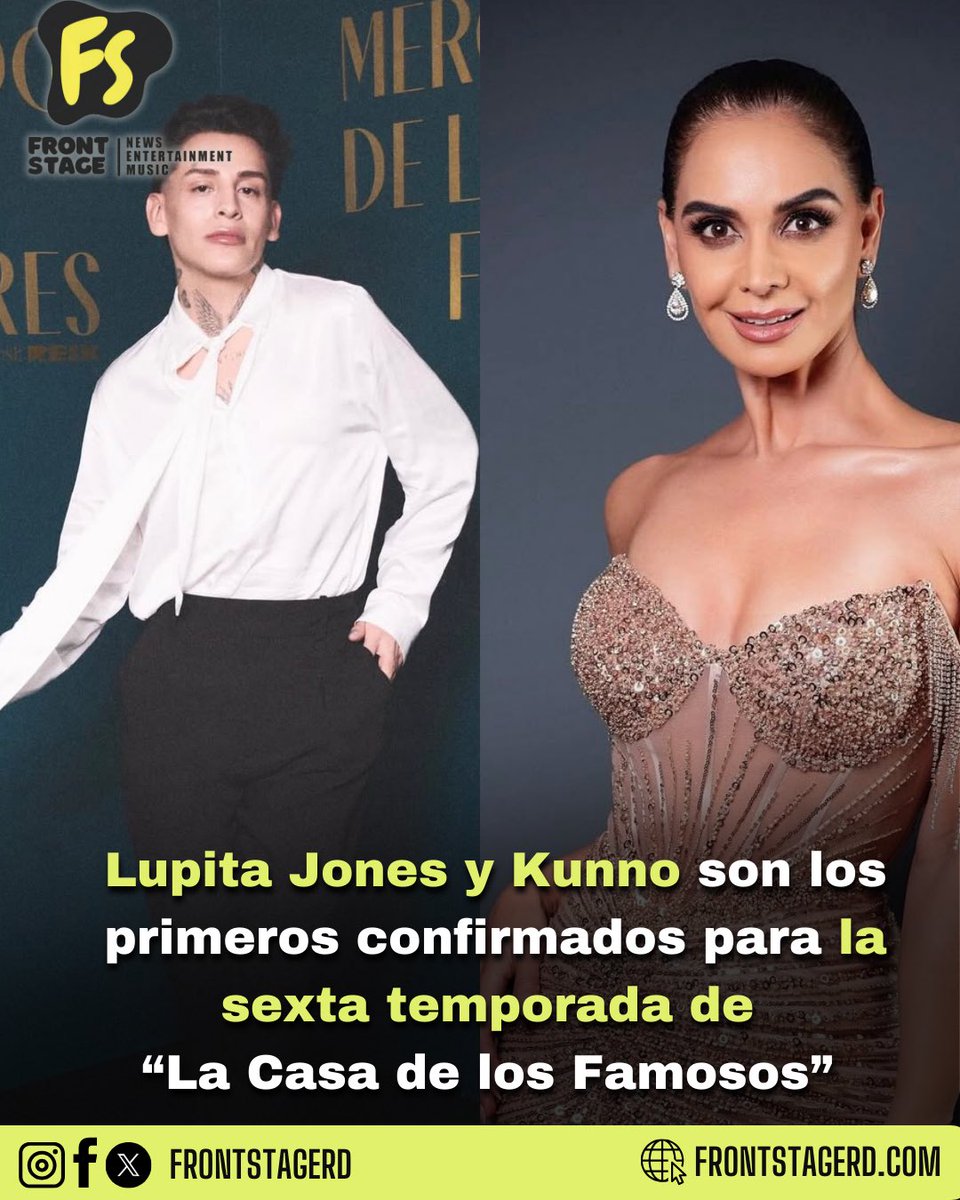 🔥 Lupita Jones y Kunno son los primeros confirmados para la sexta temporada de #LaCasaDeLosFamosos.
La expectativa ya está encendida 👀🔥
¿Equipo Lupita o Equipo Kunno?