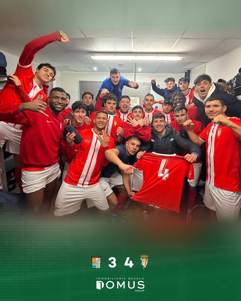 CEBesalu's tweet photo. 🟩 RESULTAT DEL PARTIT

📝 Comencem la 2a volta amb 3 punts importants!

Gols: 
0-1 Hamady (17’)
1-1 Pol (20’)
2-1 Cristian (44’)
2-2 Palma (54’)
3-2 Àlex (73’)
3-3 Bramon (78’)
3-4 Martin (90’)

🗣️ Dissabte a casa amb la presentació del club‼️

#AmuntBesalú💚 #EnVolemMés https://t.co/RqYX2jSheX
