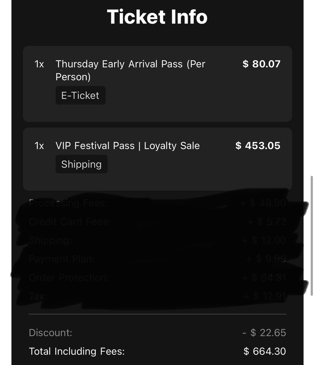 fairyp0tmother's tweet image. selling (1) VIP ticket &amp;amp; (1) early entry ticket to #elements festival!!

can transfer via TIXR, asking $650 (which is $100 less than what it’s currently going for) 

help me get to the sphere to see phish &amp;amp; buy this from me plzzzzz 

I luv elements just not this lineup sadly

🖤