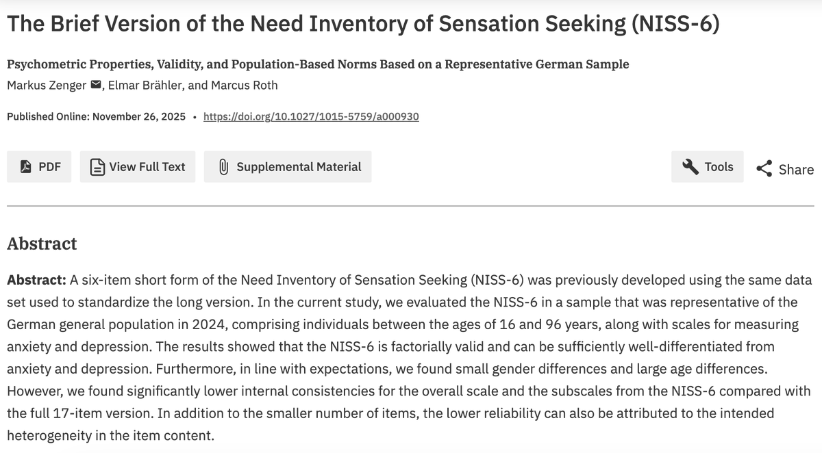 European Journal of Psychological Assessment tweet media