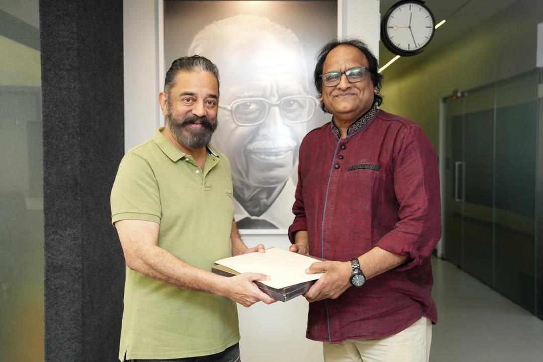 A wonderful evening with the one and only Ulaganayagan KamalHaasan sir, reminiscing the Vasool Raja MBBS sessions and the melodies that still make us smile❤️❤️❤️ Music never ages… it just finds new moments.🎶✨ 

#KamalHaasan
#Bharadwaj 
#VasoolRajaMBBS
#Ulaganayagan