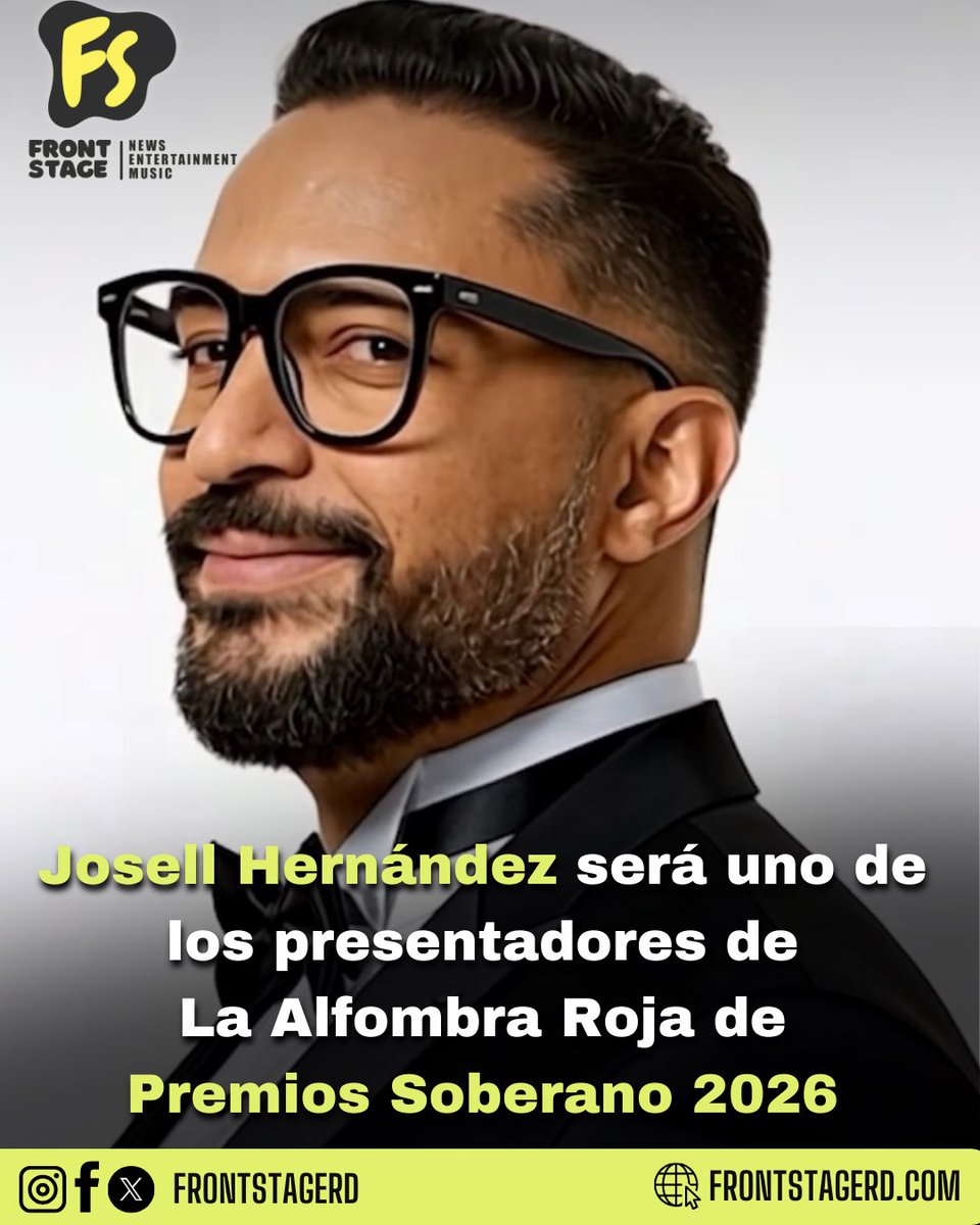 ✨ Confirmado🥵
Josell Hernández será uno de los presentadores de La Alfombra Roja de #PremiosSoberano2026, uniéndose a Amara La Negra, quien también fue anunciada para este importante espacio.

La alfombra promete brillo y mucha energía 🔥🎤