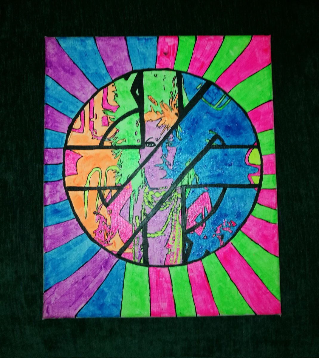 brianfinks69's tweet photo. A quick art project done 😎 #myartwork #punk #diypunk #rubellaballet #worldturnsdayglo #planetpunk @Zillahminx @SidTruelove 🌈 🌈 https://t.co/K6sus35F12