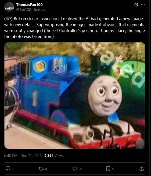 milk_html's tweet photo. @LOTTracks @wilbertlad i have.
notice the part where the ai version doesn't line up properly with the original.
notice the fact that all the models we've seen on the renders line up perfectly with the cgi models.
you've literally proven what i've been saying, that these aren't ai, and are just ugly. https://t.co/JG9K7EGpZ2