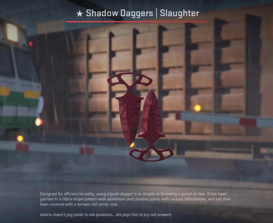 🔥NEW SHADOW DAGGERS GIVEAWAY🔥

🎁Prize: Shadow Daggers | Slaughter

- Follow <a href="/jamskins/">JAMSkins</a>
- Repost &amp; Tag 2 friends

‼️Bonus entry‼️
Win skins EVERY DAY in our Discord 👇
discord.gg/jamskins

🗓️ Ends in 2 weeks. Good luck 🍀🫶🏻