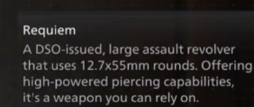 ปืน requiem ของลีออนได้มาจาก DSO จริงๆ 
ละใครมันกาวว่าปืนมีปีกหมายถึงแคลร์ แคลร์ให้ 
ตอนนั้นกุไปเถียงว่าแคลร์เปนเจ้าของปีกบนโลกนี้หรอ
มันด่ากุว่าไอ่โง่ละบล็อกกุไปเลย 5555555