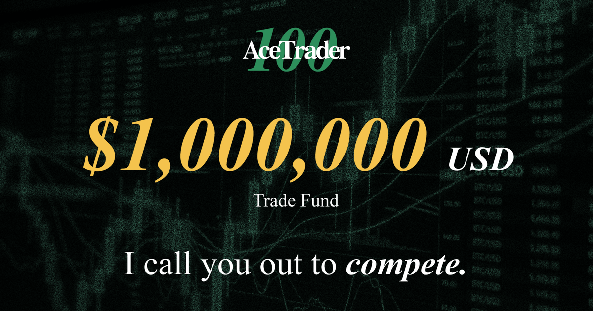 GeorgeCryptoSan's tweet photo. I just joined AceTrader 100! 🏆 Competing for the top spot to win the $1,000,000 Trade Fund.

It's time, let's have fun and win some money @barengog @cryptojonny

Join the open qualifiers now: https://t.co/WsbZp4AxBj
#AceTrader100 #TradingCompetition https://t.co/Xm7mJWLcLv