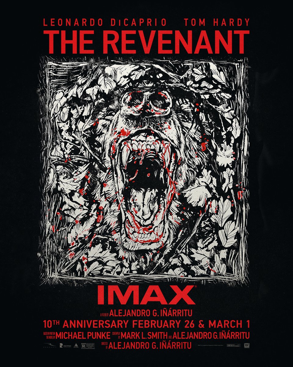 20thcentury's tweet photo. The Revenant returns to theaters February 26 and March 1, exclusively in @IMAX. https://t.co/TGOTisJcuc