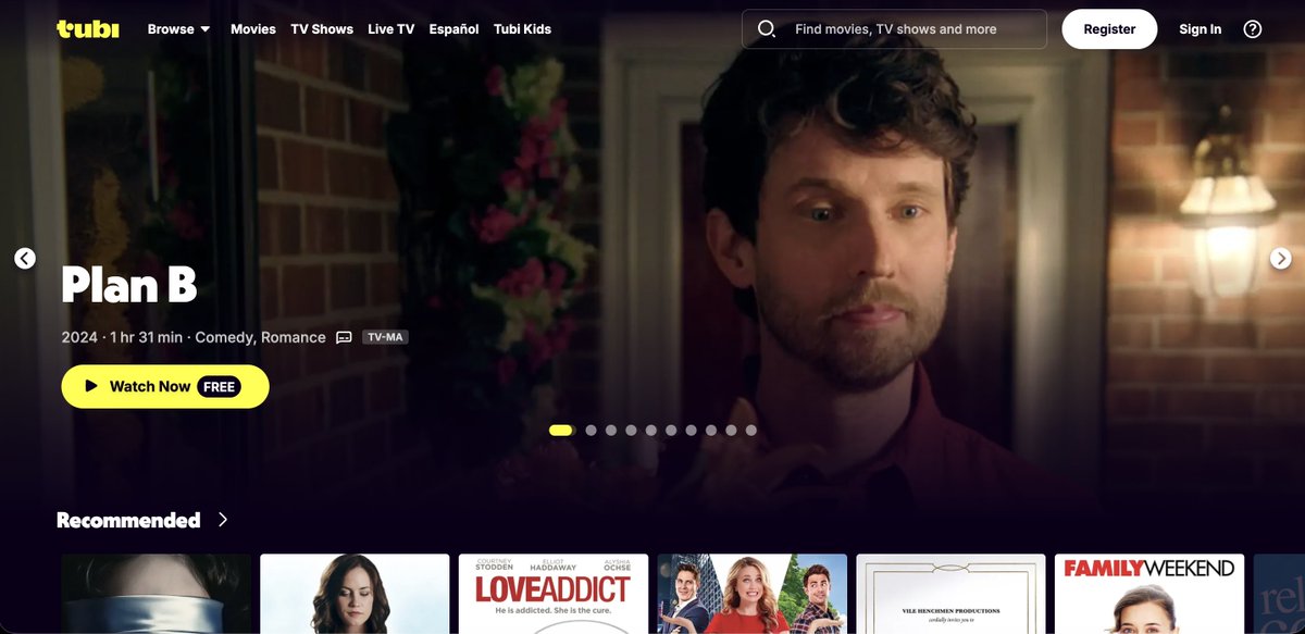 jokezerocomedy's tweet photo. Plan B was trending on @Tubi this past weekend and featured on their homepage! Watch the film if you haven’t yet! https://t.co/NZe3hwlgso
