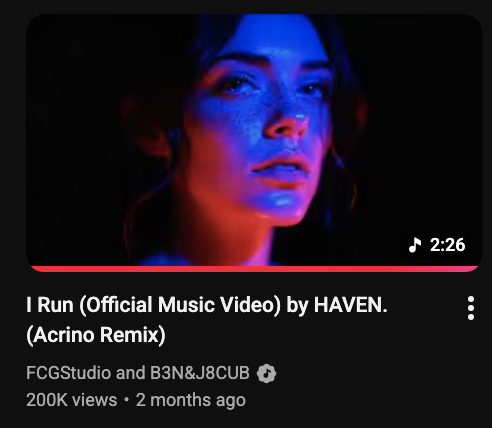 FCG_Studio's tweet photo. 2 months... 200,000 views on @YouTube 
#IRUN - by #HAVEN #Acrino Remix hit a new milestone
https://t.co/PQmaBvcQIF
Out of dozens of our videos this one and #BreakingRust broke out. On to the next 7+ videos in the works....yeesh https://t.co/zy15mtbOkp