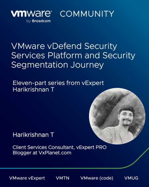 vcdx001's tweet image. Check out this excellent deep-dive 11-part series focused on the practical engineering of NSX segmentation—from initial platform deployment through ongoing operations and change management. Click below for more. #vexpert #vmware #nsx | VMware Community dy.si/F8YvXY