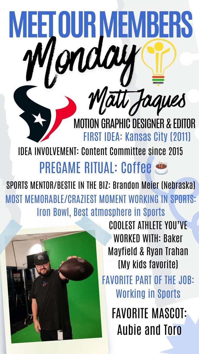 ideaontheweb's tweet photo. Meet Our Members Monday ⭐️
Say hey to Matt Jaques — motion graphic designer, editor, and coffee-fueled creative bringing the magic behind the scenes. 🎥☕️ https://t.co/L6yRbnTpKJ