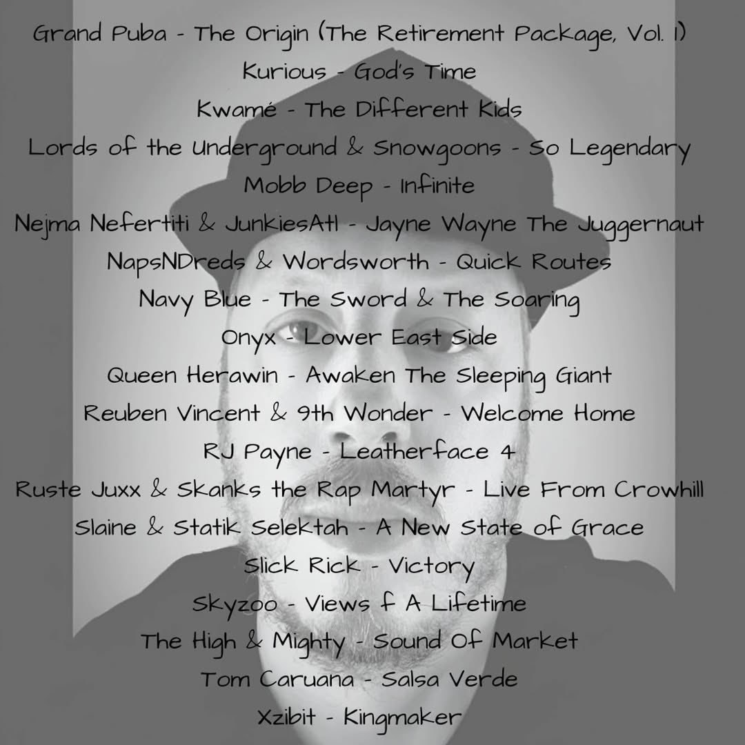 Heavy year for real hip-hop. Salute to everyone on this list for killing it with the craft 🫡🔥 #HipHop #BoomBap