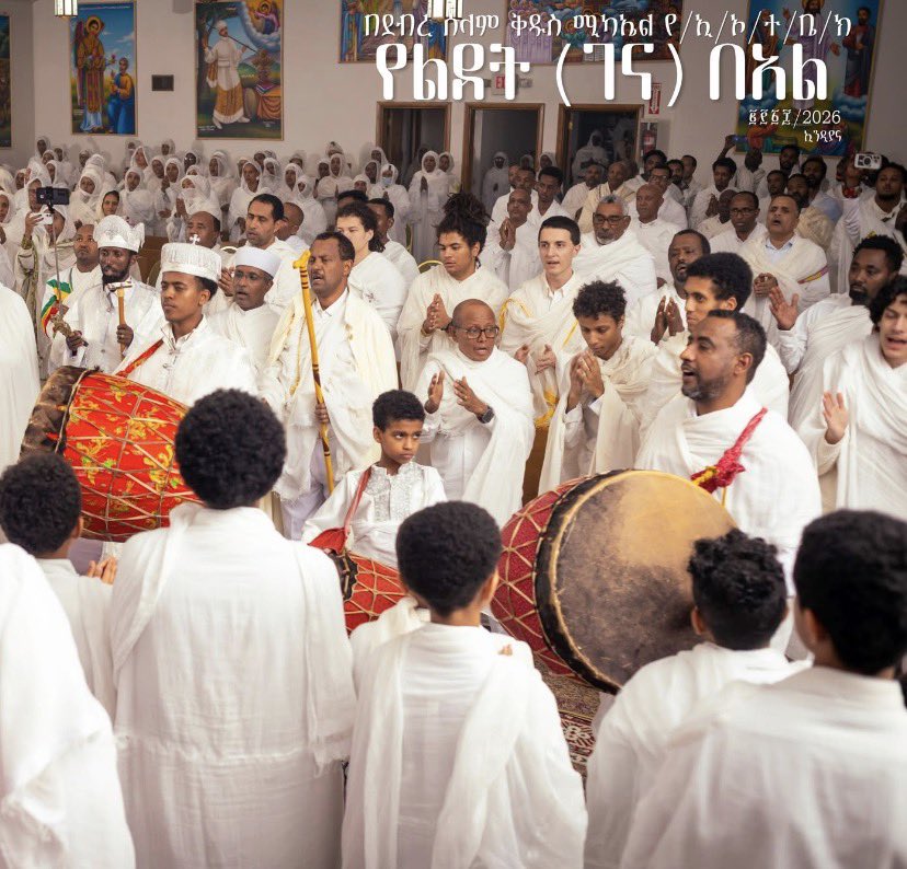 tristan_j3's tweet image. Anyways, here’s me (a white person) celebrating Christmas with Ethiopian Christians in America. Cope and seethe you God hating, race worshipping demons