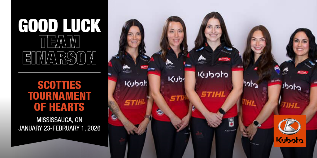 KubotaCanadaLtd's tweet photo. Precision, power, and passion - time to bring it all to Mississauga. 🧡🥌 Good luck @EinarsonTeam at the Scotties! #TeamEinarson #Curling https://t.co/44jQdUtPc2