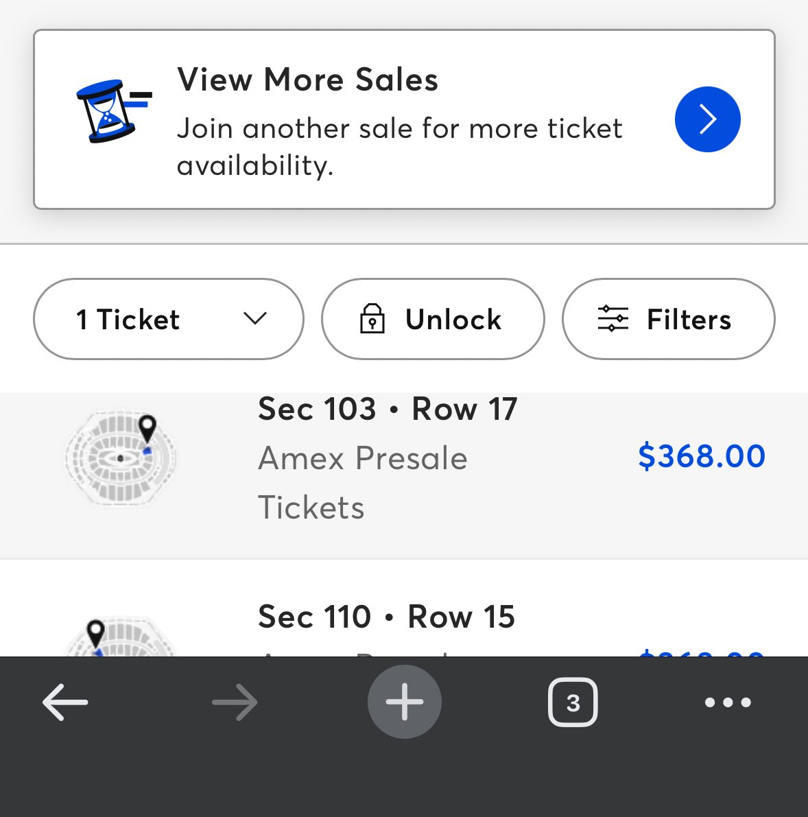 showedmecolors's tweet image. amex preferred is price gouging because now they’re showing more reasonable prices