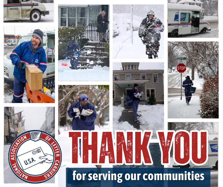 ❄️ Letter carriers get the job done! Through snow, cold, sleet, and every kind of weather, our dedicated members show up for every home and business that relies on us. We deliver, just as we always have. Thank you to all letter carriers for your unwavering service to our