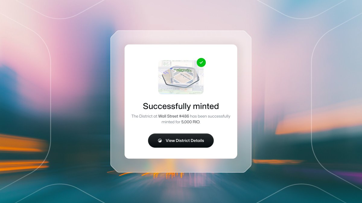 districts_xyz's tweet image. Did you know? Every time you mint a Districts Land Pixel, you earn $DSTRX tokens.

You can then use $DSTRX to earn $RIO staking rewards, and soon, they’ll unlock governance rights, letting you vote and help open up new land across Districts.