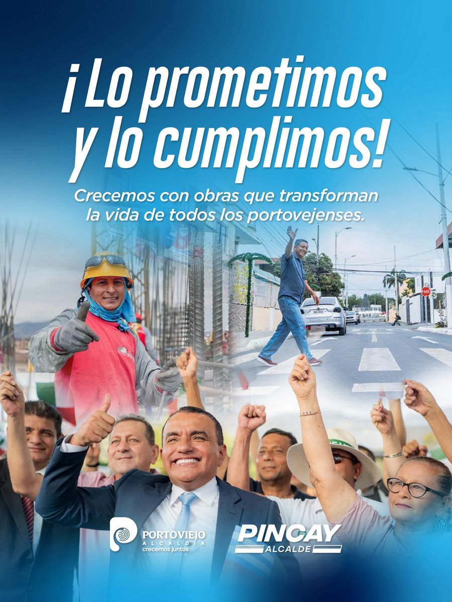Javier_PincayS's tweet photo. Cuando se trabaja con el corazón, los cambios se sienten.
Hoy Portoviejo avanza con obras que devuelven esperanza, dignidad y orgullo.
Esto es lo que logramos juntos.
Y vamos por más.

#LaClaveEsLaGestión. https://t.co/SzKM4a5xTo