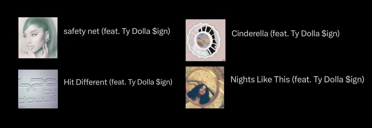 the category is : (feat. Ty Dolla $ign)