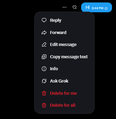 rozerr's tweet photo. You can now edit and delete messages on X

Previously, all messages were unable to be deleted or changed for both users

Is this good or bad? https://t.co/hmfQUnUZZR