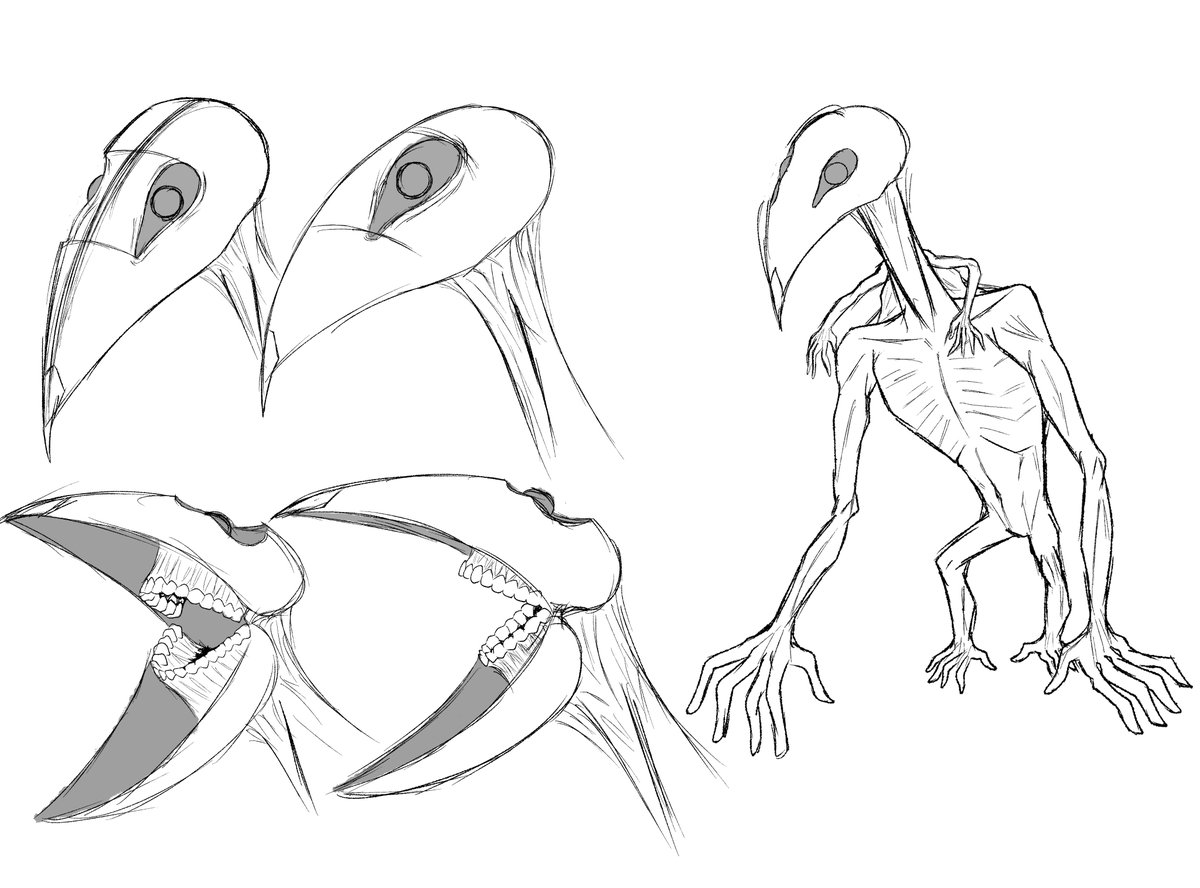 SpineBeak

#OC #DigitalArt #OCArt #CharacterDesing #Horror #HorrorArt #Sketch #Doodle