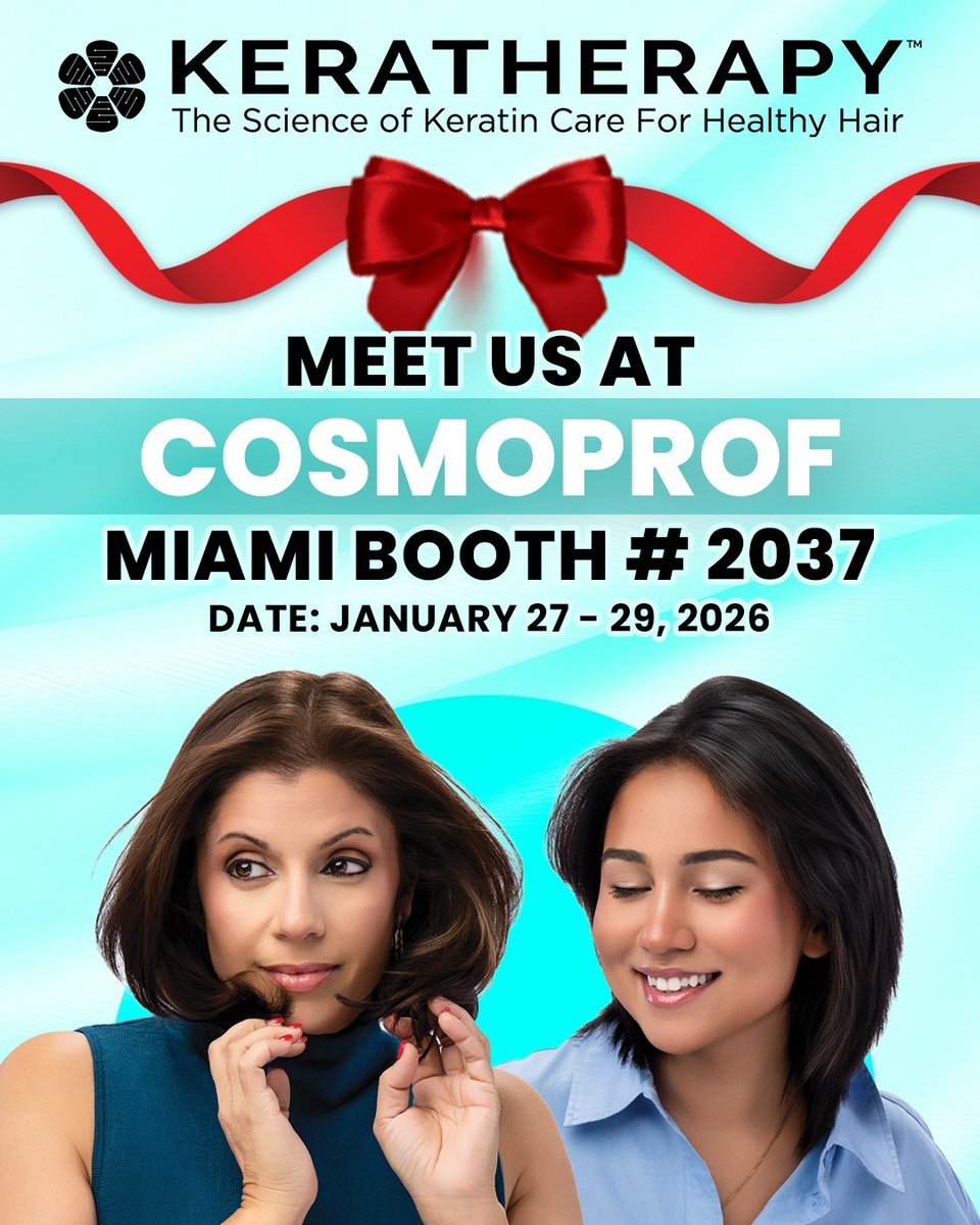 Which Keratherapy must-see are you excited for—live demos, pro tips, or show deals? ✨ Find us at Booth #2037, Jan 27–29, 2026. Come for the education, stay for the glow-up 💇‍♀️
#CosmoprofMiami #Keratherapy