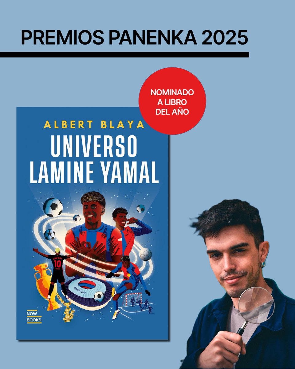NowBooks_ed's tweet photo. ¡Hoy hemos sabido que «UNIVERSO LAMINE YAMAL» de @Blayasensat ha sido nominado a los Premios @RevistaPanenka en la categoría de libro del año! 

Nos hace mucha ilusión: un libro que da tanta alegrías y tantas ganas de seguir hablando de fútbol como los goles de Lamine. https://t.co/hBPjCVsLLz