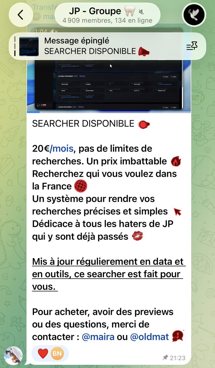 LeeRoyy00's tweet image. Sur le télégramme de @NarutoVie il y a un lien qui mène à un site pour retrouver des informations confidentielles de tout le monde afin de permettre à sa communauté d’agir avec violence et intimidation.